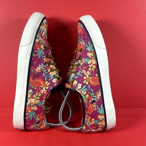 Sperry Top -Sider Women's Pink Floral Print Boat Shoe Size 8.5 - Picture 6 of 9